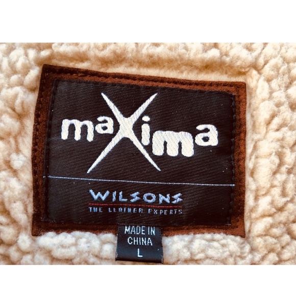 Maxima Wilsons Women Trim Suede Leather Long Coat - Picture 9 of 10